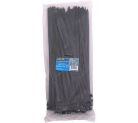 Нейлоновый хомут стяжка DolleX 7,6х300 мм, уп. 100 шт., черный SN-830 