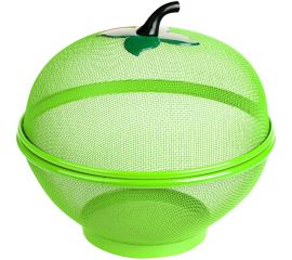 Корзинка для фруктов с крышкой Умничка D=25.5см зеленая TH-1402-3 