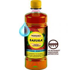 Профессиональная морилка для дерева SAFORA сосна (для дерева, фанеры, МДФ, ДСП, ДВП, ОСП (OSB) 009 