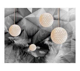 Бумажные бесшовные фотообои Verol Геометрия и перья 3D 53-БФО_04642 