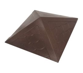 Колпак на столб забора ООО ТК ""Титан"" Тетто Элит Чешуя (385x385 мм; шоколад) 444418ЧШЭ 