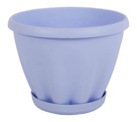 Горшок с поддоном Материя Пластика Знатный сиреневый, диам. 140 мм, 1 л 042749 