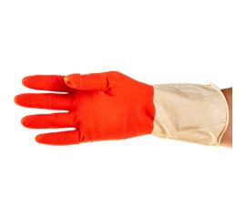 Хозяйственные латексные перчатки UNITRAUM красно-белые, р. M/8 UN-WJHDB6508 
