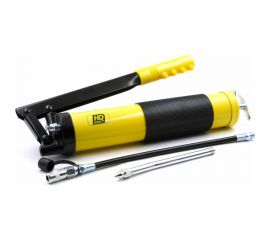 Шприц для консистентной смазки HQ-mech 500 мл, рычажно-плунжерный, желтый полимер, 2 насадки, гибкая УТ000002059 