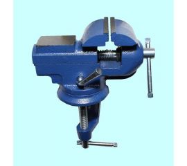 Слесарные тиски CNIC 60 мм поворотные настольные с наковальней, крепление струбциной LT86003 69802 