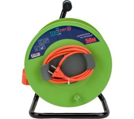 Садовый удлинитель на катушке truEnergy кабель ПВС 2x1,5 мм2 50 м 15508 