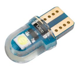 Автолампа SKYWAY светодиодная, T10W5W, 12 В, 2SMD, 1 контакт, силикон, белая, салон, габариты, номер, стопы S08201436 