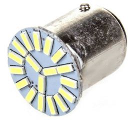 Автолампа диод S25 18 SMD диодов BAY15d 2-контурная белая SKYWAY S08201249 