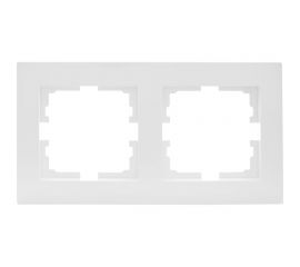 2-ая горизонтальная рамка Lezard VESNA без вставки, белая 742-0200-147 