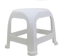 Табурет Росспласт Симпатия маленький, белый, высота 30 см 529578 