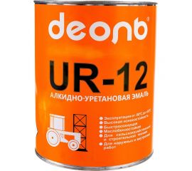 Быстросохнущая автоспецэмаль ДЕОЛЬ UR-12 белая, глянцевая UR12W3 