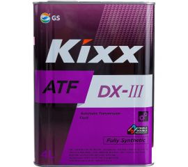 Трансмиссионное масло KIXX ATF DX-III, синтетическое, 4 л L250944TE1 