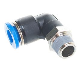 Фитинг цанговый угловой с наружной резьбой 1/8M для трубки диаметром 6 мм SHPI PL 06-R01 