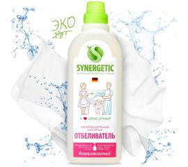 Кислородный отбеливатель для белья SYNERGETIC флакон-дозатор, 1 л 4613720439096 111100 