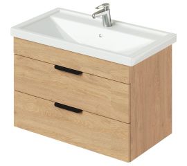 Тумба с раковиной IKA Alta 80 подвесная 815x455x540 Дуб каменный 4657784358009 