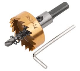 Коронка кольцевая по металлу 32 мм, HSS сталь, титановое покрытие FIT 36869 