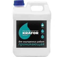 Проникающая грунтовка для внутренних работ KRAFOR 5 л (1) зеленая этикетка 27 332 