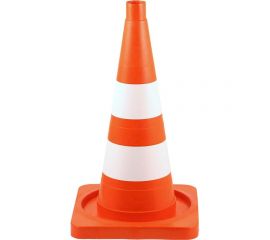 Дорожный конус Технология КС-2.4 520 мм, мягкий, 2 белые полосы, кв. основание 00-00001321 