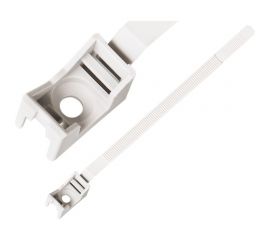 Ремешок-опора для труб и кабеля ЕВРОПАРТНЕР PRNT 16-32 белый, с шурупом и дюбелем, 200 шт. 86677 