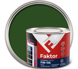 Универсальная эмаль ПФ-115 ЯРОСЛАВСКИЕ КРАСКИ FAKTOR зеленая, банка1,9 кг 214718 