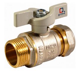 Шаровой кран для воды СТМ СТАНДАРТ 16х1/2"", ц/ш, бабочка CWPM1216 