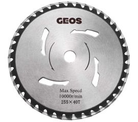 Нож 255х25.4 мм, 40 зубцов для мотокос GEOS 212999 