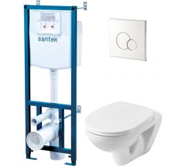 Унитаз Santek БОРЕАЛЬ ПЭК подвесной, с сиденьем soft close 1.WH50.1.544, 00000067921 
