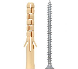 Нейлоновый дюбель ЕВРОПАРТНЕР pnd 6x50 мм, с шурупом 4x60 мм, 40 шт. 1 0246 2 