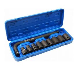 Набор инструментов FORCEKRAFT ударные, 1/2"", 10пр. + вороток Г-образный, в кейсе 26461 FK-4104-5MPB 