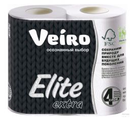 Туалетная бумага VEIRO Linia Classic 4 слоя, 4 рулона 9С44 