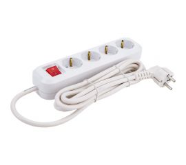 Удлинитель UNIVersal s-304а пвс 3/1,5 4гн. с заземлением, с выключателем, длина 3м (еврослот) 1734 