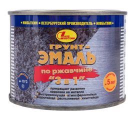 Грунт-эмаль по ржавчине 3в1 НОВБЫТХИМ красно-коричневая 0,4 л 2341 