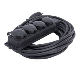 Удлинитель с колодкой Партнер-электро MultiSeason 4гнезда, с заземлением, КГт 3x2,5 16А 10м IP44 ZS119C-410BL 