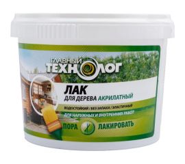 Акрилатный лак для дерева НОВБЫТХИМ 0,5кг 1/12 бесцветный для нар./внутр.работ 1001 