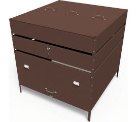 Оцинкованный компостер Благо цветной, Ral 8017, 100x100x100 см 105714 