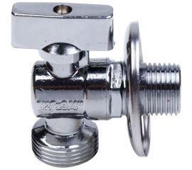 Шаровой кран AQUALINK угловой, с удлиненной резьбой 1/2 нар-3/4 нар Cr B 3970 