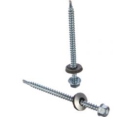 Кровельный саморез Tech-Krep КР ZP сверло 4,8х76 30 шт, коробка с окном 124636 