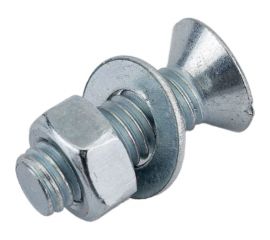 Винт с потайной головкой Невский Крепеж DIN 965 цинк, М5x16 + гайка + шайба, 14 шт. 814061 