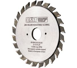 Диск пильный подрезной регулируемый (100х20х2.8-3.6 мм; Z=10+10) CMT 289.100.20H 