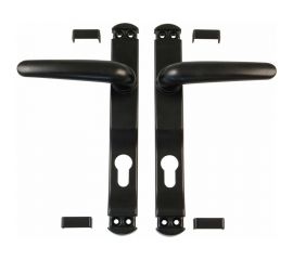 Дверная ручка под врезной замок Amig алюминий, черная 1500-85 