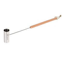 Ковш из нержавеющей стали Банные штучки 0.23 л, длина 69 см, с деревянной ручкой 41297 