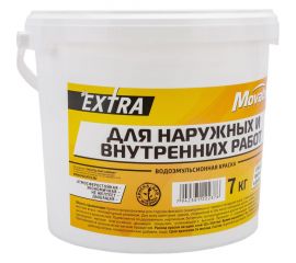 Водоэмульсионная краска Movatex EXTRA для наружных и внутренних работ, 7 кг Т11866 