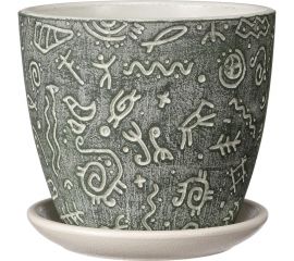Горшок ООО КОМПОЗИТ Знаки светло-серый бутон №2. КБ-Б2-260-46 