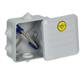 Коробка IEK КУП КМ41361 100x100x50мм ip44 6 вв. (7035) UKO21-100-100-050-K41-55U 