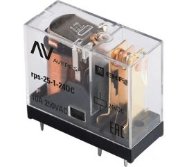 Промежуточное реле EKF slim, 25/1, 10A, 24В, DC, AVERES rps-25-1-24DC 