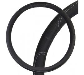 Оплетка SKYWAY Large-2 2XL, черная с серой прострочкой экокожа S01102492 