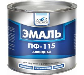 Эмаль Царицынские краски Alpha Color ПФ 115, красная, 1.9 кг 34924 