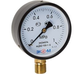 Манометр ЭКО-М Экомера G1/2 МД02-100-G-1МПа 