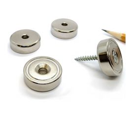 Магнитное крепление с зенковкой Проф-магнит А25, сцепление 14 кг, 4 шт. PMYP-A-25 