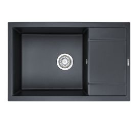 Оборачиваемая кухонная кварцевая мойка GRANULA GR-7805 780х500 мм, шварц 